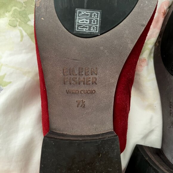 Eileen Fisher Suede Block Heel Mule - Picture 9 of 9